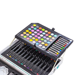 152-Piece Art Set in World Map Themed Metal Case