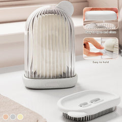 2 in 1 Travel Soap Case with Bath Brush Leakproof| Waterproof Soap Holder for Travel |Gym |Bathroom & Outdoor Use (Pack of 2)
