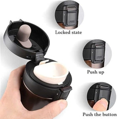 Green Café-Style Insulated Travel Mug