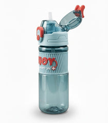 Portable Cartoon Bus Sipper Bottle with Shoulder Strap 650 ML