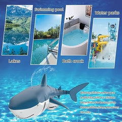 Remote control shark toy water spray RC bath pool toy| Shark can Spray Water| Can be Charged Pool Shark Toy| Water Jet Simulation Shark | Pool Toys for Kids Ages 8-12