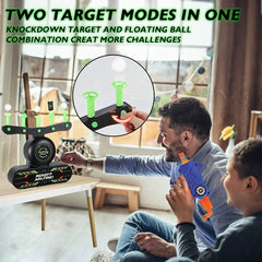 2 in 1 Luminous air Hover Target Shooting Game Set With 2 Electric Soft Bullet Guns