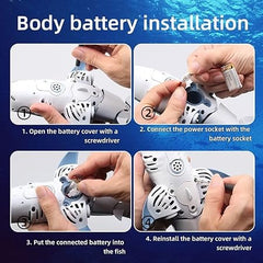 Remote control shark toy water spray RC bath pool toy| Shark can Spray Water| Can be Charged Pool Shark Toy| Water Jet Simulation Shark | Pool Toys for Kids Ages 8-12