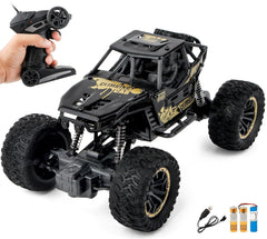 Remote Control Truck | Rock Crawler | C-Type USB Rechargeable Offroad Monster Truck | Spring Suspensions | Toy for Kids | Rock Climbing Toy |