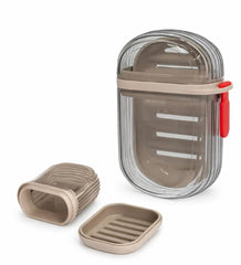 Travel Soap Case| Leakproof Soap Container with Lid| Portable Soap Holder for Traveling| Soap Dish for Bathroom| Gym| School| Camping| Vacation| Outdoor Transparent (Pack of 2))