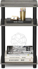 3 -Tier Turn-N-Tube 2-Pack End Table Display Rack Hallway, Living Room, Metal, Easy Assembly, Space Saving, Industrial