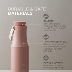 Lock & Lock Stainless Steel Vacuum Insulated Tumbler with Hand Strap – Durable Bottle(500ML)