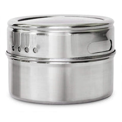 Stainless Steel Magnetic Spice Tins| Storage Spice Containers| Clear Top Lid With Sift And Pour| Magnetic On Refrigerator And Grill