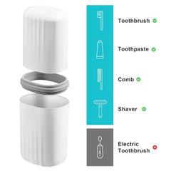 Square Travel Toothbrush Cup Case| Portable Toothbrush Holder Case for Traveling Camping| Business Trip and School Multipurpose Storage Holder ( Pack of 2 )