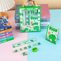 Cute Crocodile Kids Stationery Set – 8 in 1