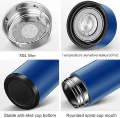 Hot & Cold Flask Bottle Temperature Display Indicator Insulated Stainless Steel Smart Water Bottle