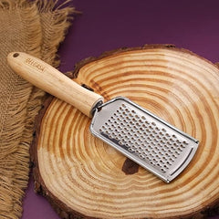 Stainless Steel Flat Grater with Wooden Handle