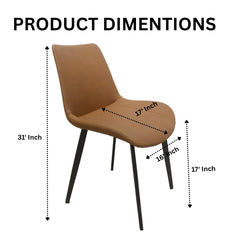 ALPHA BROWN DINING CHAIR