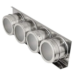 4 PCS Magnetic Stainless Steel Spice Jar Set – Spice Rack Holder, Masala Organizer for Kitchen, Restaurant, & Home Storage – Kitchen Seasoning Organizer with Magnetic Spice Containers