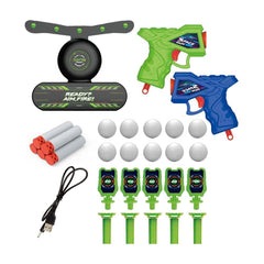 2 in 1 Luminous air Hover Target Shooting Game Set With 2 Electric Soft Bullet Guns