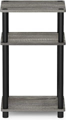 3 -Tier Turn-N-Tube 2-Pack End Table Display Rack Hallway, Living Room, Metal, Easy Assembly, Space Saving, Industrial