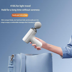 Mini Gun Massager Machine for Pain Relief - Body, Neck, Shoulders, Back, Arms & Feet Massager- 6 Speed Settings -7 Type-C Charging for Muscle Pain Relief Recovery., Blue