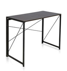 Modern Minimalist Folding table | Black Industrial Study Desk | Space saving Foldable table