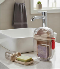 Travel Soap Case| Leakproof Soap Container with Lid| Portable Soap Holder for Traveling| Soap Dish for Bathroom| Gym| School| Camping| Vacation| Outdoor Transparent (Pack of 2))