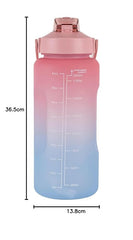 Aqua Glow Gradient Motivational Water Bottle (Time Marker Bottle)