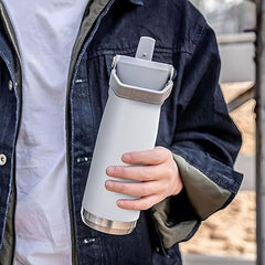 Outdoor Sport Water Bottle 22oz 18 oz Water Bottle With Straw Lid And Portable Handle, Vacuum Insulated Stainless Steel Wide Mouth Flask Keeps hot and cold Leak-proof