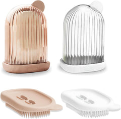 2 in 1 Travel Soap Case with Bath Brush Leakproof| Waterproof Soap Holder for Travel |Gym |Bathroom & Outdoor Use (Pack of 2)