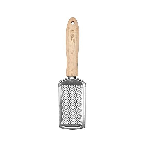 Stainless Steel Flat Grater with Wooden Handle