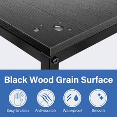 End Table Living Room, C Shaped End Table, Side Table for Couch Slide Under, C Table Sofa Side End Table,Wood Finish and Metal Frame