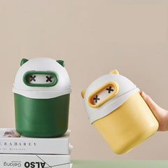Cute Cartoon Frog-Themed Kids Dustbin