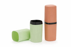 Square Travel Toothbrush Cup Case| Portable Toothbrush Holder Case for Traveling Camping| Business Trip and School Multipurpose Storage Holder ( Pack of 2 )