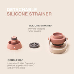 Lock & Lock Stainless Steel Vacuum Insulated Tumbler with Hand Strap – Durable Bottle(500ML)