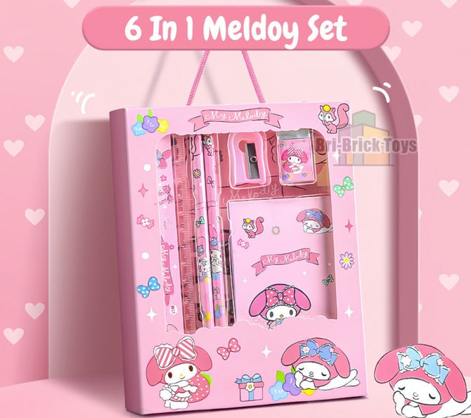 Stationery Set 6-Piece Cute School Supplies Kit for Students