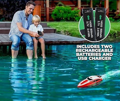 RC Boat- Remote Control Boats for Adults and Kids| Underwater Speed Racing Mini RC Toy for Pools and Lakes| 2.4GHZ Transmitter