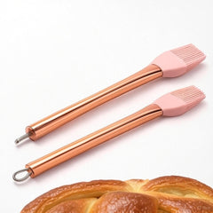 Silicone Oil & Butter Brush with Metallic Handle