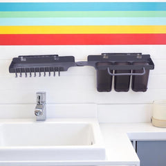 Wall-Mounted Kitchen Storage Caddy and Knife Holder