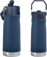Outdoor Sport Water Bottle 22oz 18 oz Water Bottle With Straw Lid And Portable Handle, Vacuum Insulated Stainless Steel Wide Mouth Flask Keeps hot and cold Leak-proof