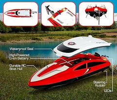 RC Boat- Remote Control Boats for Adults and Kids| Underwater Speed Racing Mini RC Toy for Pools and Lakes| 2.4GHZ Transmitter