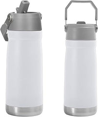 Outdoor Sport Water Bottle 22oz 18 oz Water Bottle With Straw Lid And Portable Handle, Vacuum Insulated Stainless Steel Wide Mouth Flask Keeps hot and cold Leak-proof