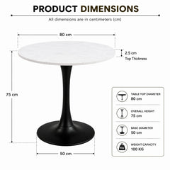 WHITE ROUND CAFE TABLE