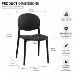 ATOM BLACK CAFE CHAIR