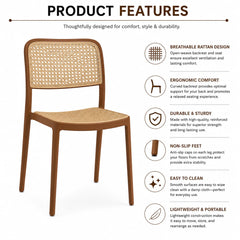 RATTAN  BROWN CAFE CHAIR