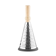 Stainless Steel Cone Grater with Wooden Handle (Medium size)