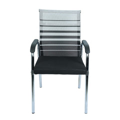 Linear Mesh Chrome Visitor Chair