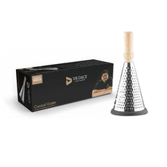 Stainless Steel Cone Grater with Wooden Handle (Medium size)