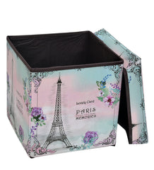 Vintage Paris Printed Folding Storage Box