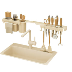 Wall-Mounted Kitchen Storage Caddy and Knife Holder