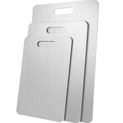 Stainless Steel Chopping Board Double Sided Portable Handle