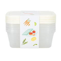 Plastic storage set - 4 Storage Box for Snacks & Fruits