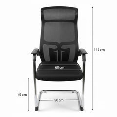Apex High-Back Mesh Cantilever Chair – Contemporary Ergonomic Sled-Base Visitor Chair